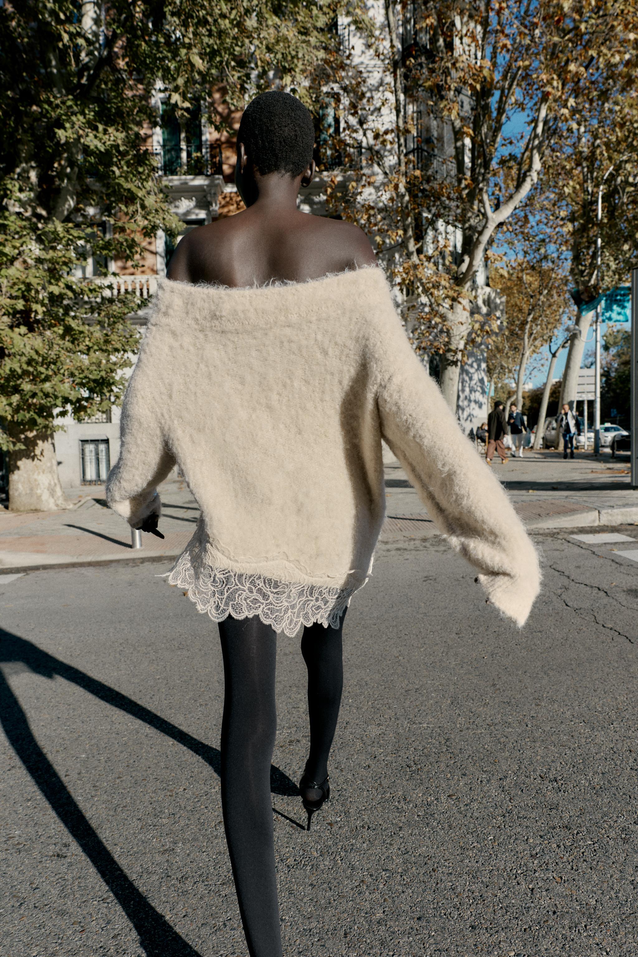 COMBINATION LACE KNIT JUMPER